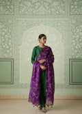 Silk Three Piece Suit With Pure Mushroo Silk Dupatta