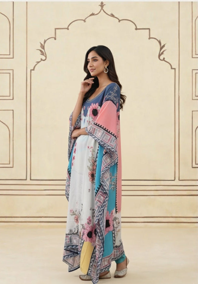 Floral Breeze Kaftan Set – Elegant Comfort in Every Flow 🌸