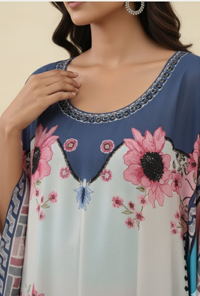 Floral Breeze Kaftan Set – Elegant Comfort in Every Flow 🌸