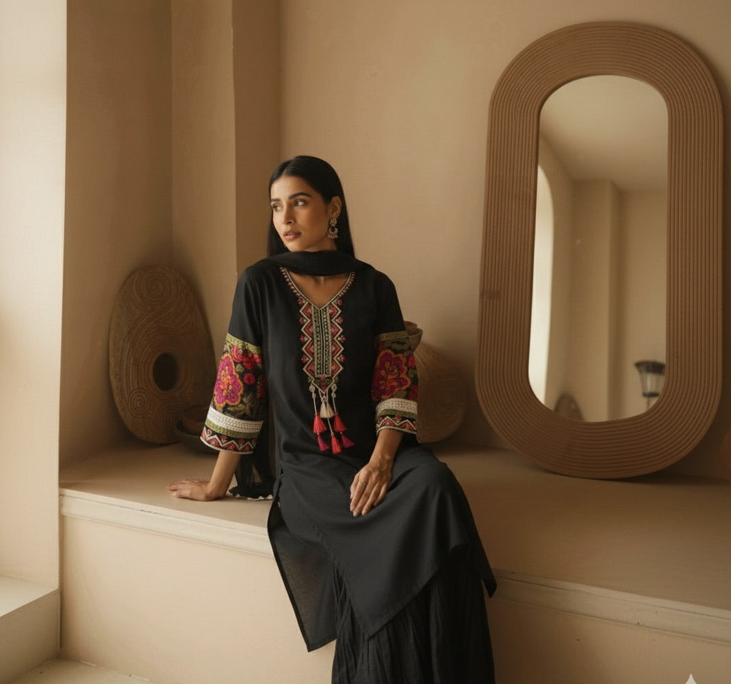 Zara Colorblocked Suit Set